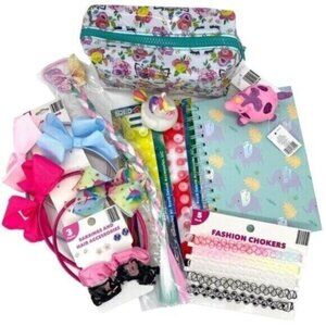 Girl’s Gift Bundle Lot Headbands Earrings Notebook New